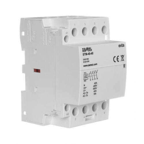 Stycznik modułowy instalacyjny 40A 4xNO 230V AC TYP: STM-40-40 - 1[120].jpg